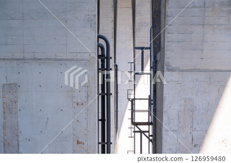 Stairs under the bridge Stairs under the bridge 126959480