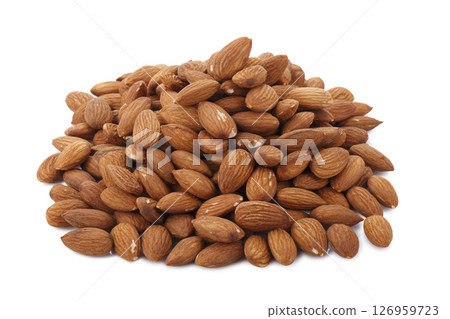 Almonds isolated on a white background Almonds isolated on a white background 126959723
