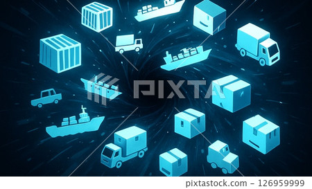 象徵物流崩潰的抽象構圖 126959999