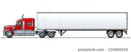 Vector truck template isolated on white 126960026