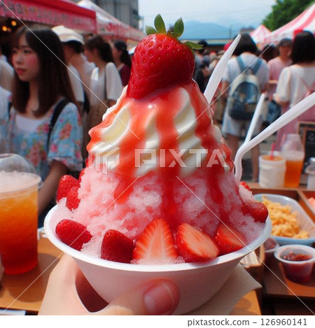 Shaved ice, shaved ice, summer 126960141