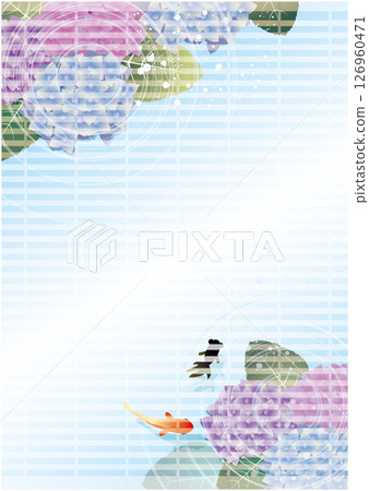 夏雨季的繡球花風景 夏雨季的繡球花風景 126960471
