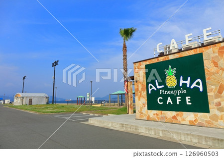 [廣島縣] 晴天的海灣海灘丘陵（水尻公園） 126960503