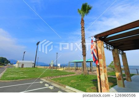 [Hiroshima Prefecture] Bayside Beach Hill on a sunny day (Mizushiri Park) 126960506