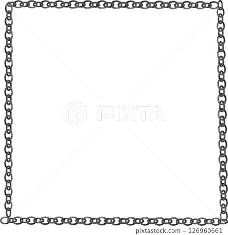 Square silver chain frame material Square silver chain frame material 126960661