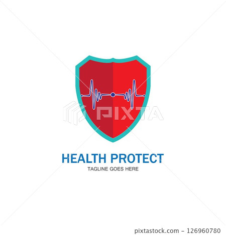 health protection with shield logo design vector template for medical or insurance company-vector health protection with shield logo design vector template for medical or insurance company-vector 126960780