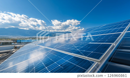 Solar panels producing clean energy 126960861