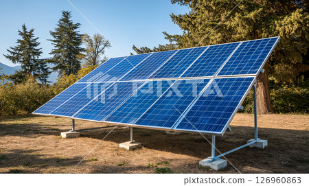Solar panels producing clean energy 126960863