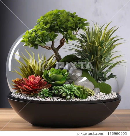 succulent plant in pot succulent plant in pot 126960903