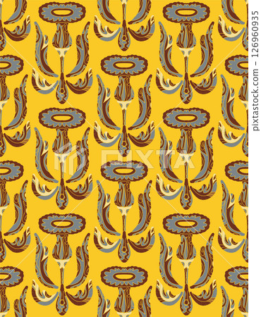 mushrooms on a yellow background mushrooms on a yellow background 126960935