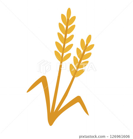 小麥插畫，穀物，收穫，秋收 126961606