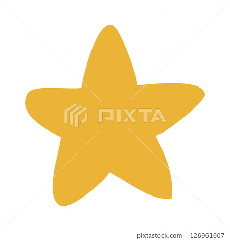 A cute and relaxed star illustration 126961607