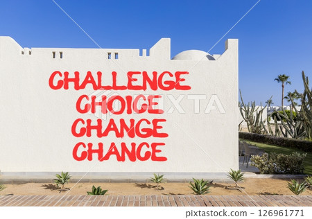 Challenge choice change chance symbol. Concept words Challenge choice change chance on beautiful white wall. Beautiful white background. Business Challenge choice change chance concept. Copy space. Challenge choice change chance symbol. Concept words Challenge choice change chance on beautiful white wall. Beautiful white background. Business Challenge choice change chance concept. Copy space. 126961771