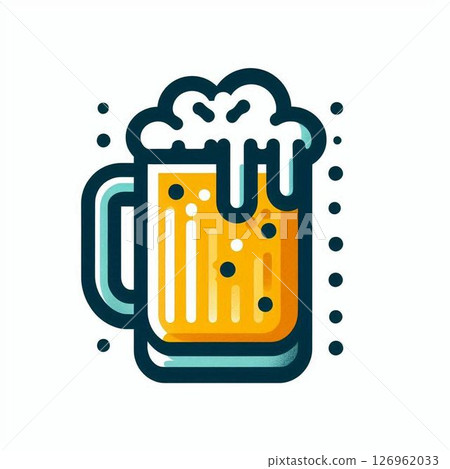 Beer that entered a mug 126962033