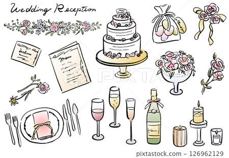 時尚婚禮插圖集 時尚婚禮插圖集 126962129