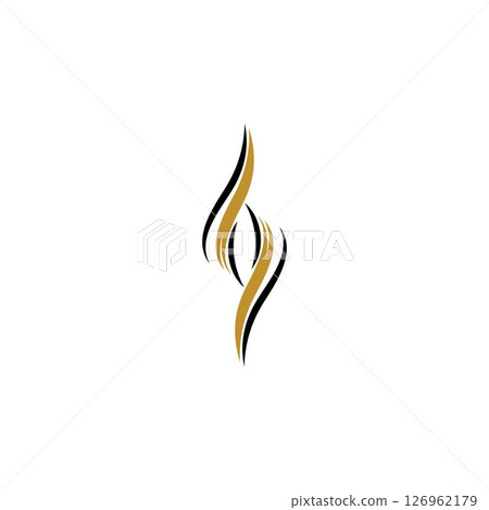 hair wave logo vector icon template - Vector 126962179