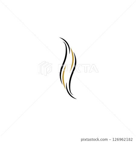 hair wave logo vector icon template - Vector 126962182