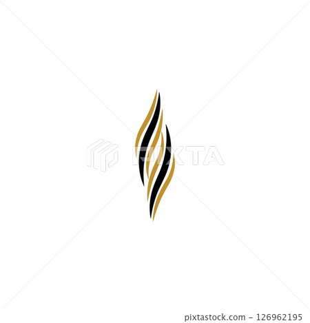 hair wave logo vector icon template - Vector 126962195