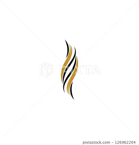 hair wave logo vector icon template - Vector hair wave logo vector icon template - Vector 126962204