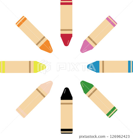 Colorful crayon illustration 126962423