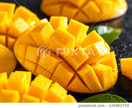 Multiple cut mangoes 126962559