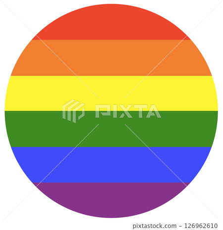 Rainbow flag in circle shape. Gay pride logo. Logo of progress symbol. LGBT circle icon. Round, badge, button. Template design. Rainbow flag in circle shape. Gay pride logo. Logo of progress symbol. LGBT circle icon. Round, badge, button. Template design. 126962610