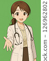 綠幕動漫風格女醫生 126962802
