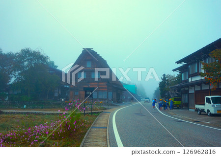 Ogimachi Gassho-style Village, World Heritage Site, Shirakawa-go, Thatched Roof 126962816