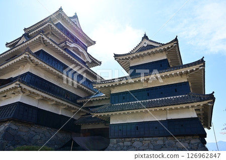 松本城塔和上方的天空 126962847