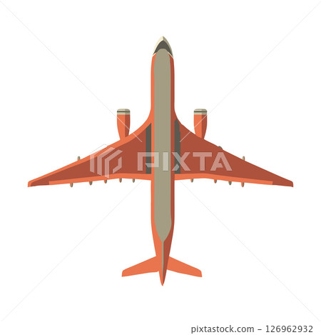 Airplane Top View Illustration 126962932