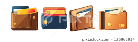 Wallet Designs Illustrations 126962934