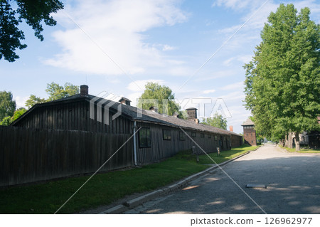 View of Auschwitz concentration camp 126962977