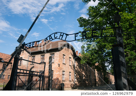 View of Auschwitz concentration camp 126962979