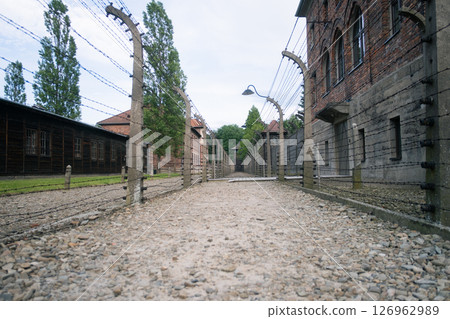View of Auschwitz concentration camp 126962989