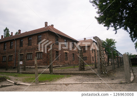 View of Auschwitz concentration camp 126963008