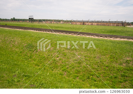View of Auschwitz concentration camp 126963030