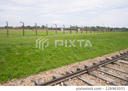 View of Auschwitz concentration camp 126963033