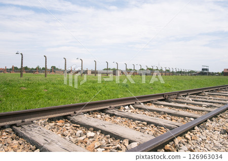 View of Auschwitz concentration camp 126963034