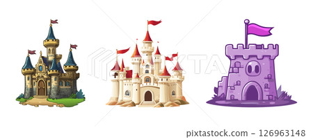 Cute Cartoon Castles Cute Cartoon Castles 126963148