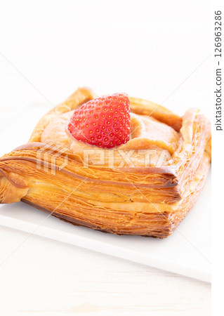 Delicious strawberry danish Delicious strawberry danish 126963286