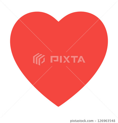 Red Heart Symbol Love Valentines Day Heart Icon Graphic Design 126963548