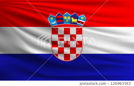 Vector flag of Croatia Vector flag of Croatia 126963563