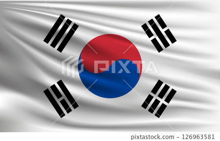 Vector flag of South Korea Vector flag of South Korea 126963581