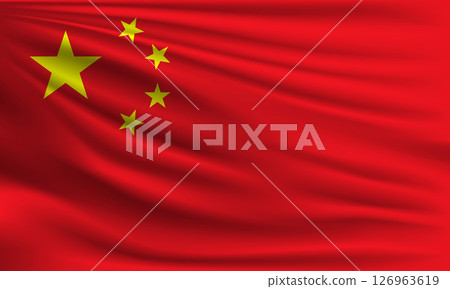 Vector flag of China 126963619
