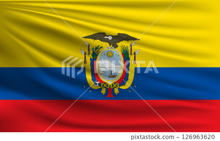 Vector flag of Ecuador 126963620