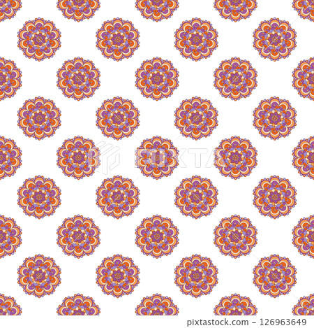 Seamless pattern vintage decorative elements. 126963649
