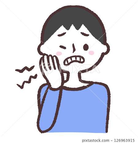 Illustration of a man having a toothache 126963915