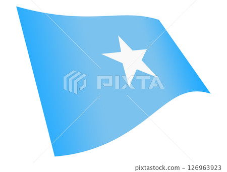 Somalia waving flag graphic with clipping path 126963923