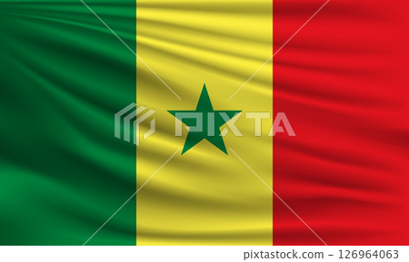 Vector flag of Senegal Vector flag of Senegal 126964063