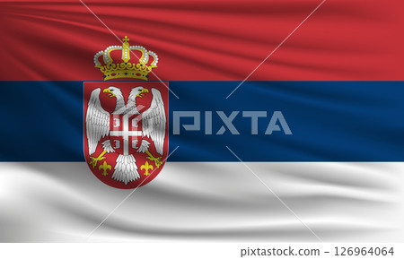 Vector flag of Serbia Vector flag of Serbia 126964064
